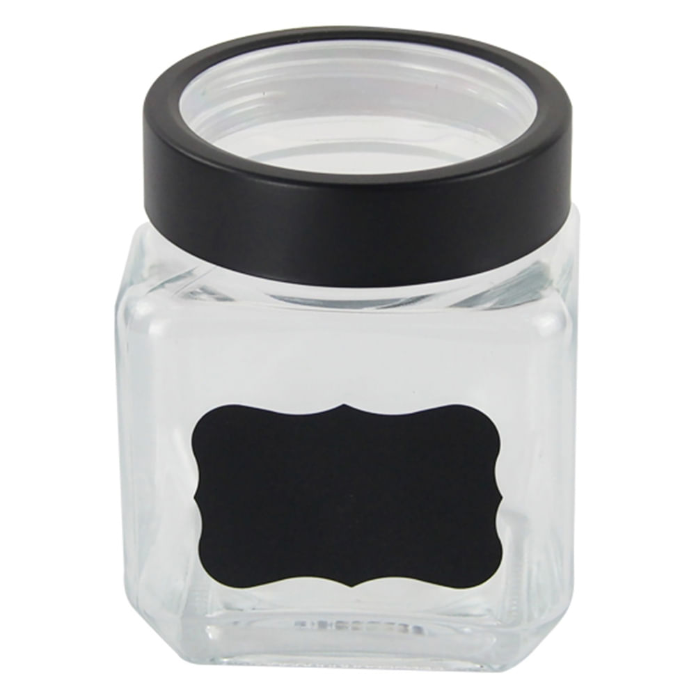 Frasco Zibo con tapa y sticker para usar tiza