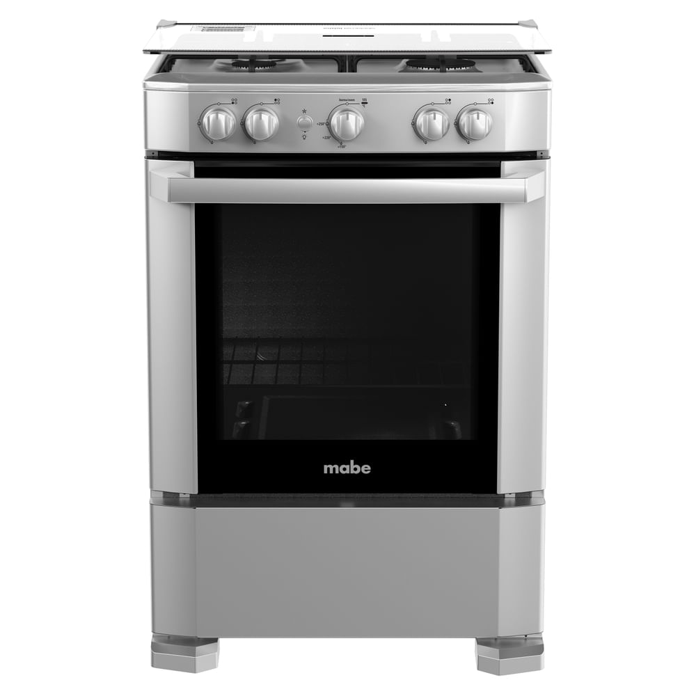 Cocinas de gas y  Mabe con horno gris capelo 24 Pulgadas