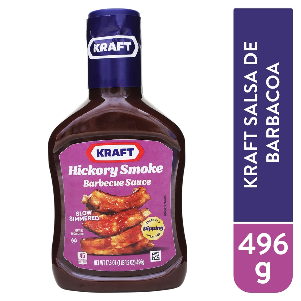 Salsa Kraft de barbacoa ahumada y cocida a fuego lento - 496 g