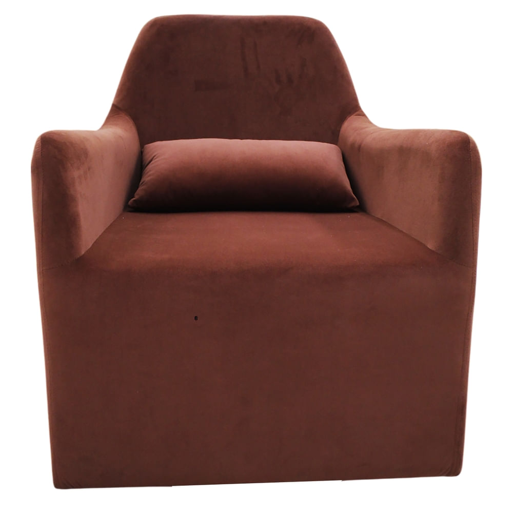 Ht Butaca Cuadrada Velvet Mocha 81Cm