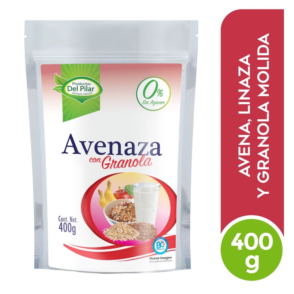 Avena y linaza molida Del Pilar con Granola 0% Azúcar - 400g