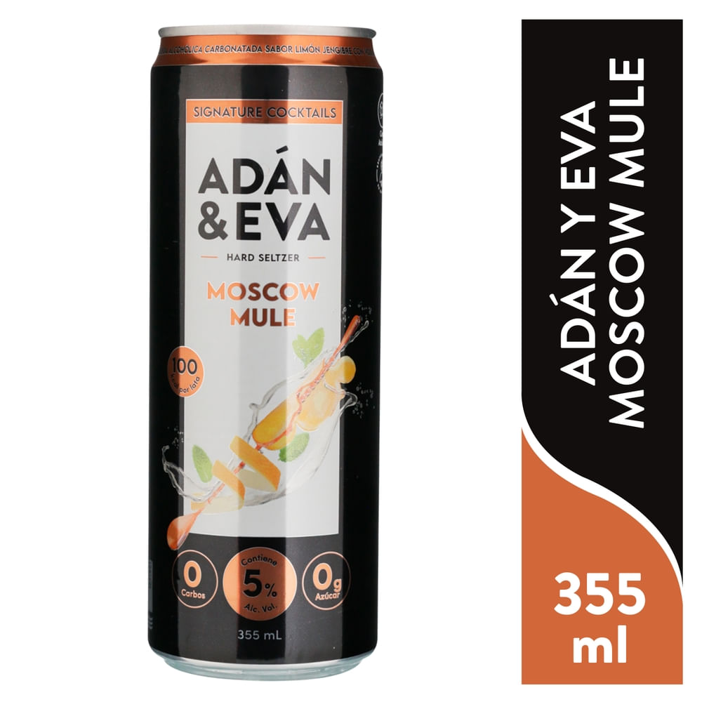 Bebida alcohólica carbonatada Adan y Eva moscow mule - 355 ml