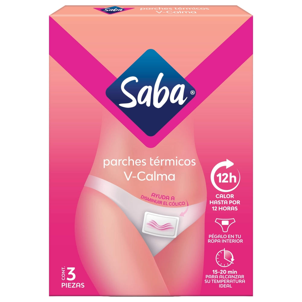 Parches Térmicos Saba V-Calma, Disminuye El Cólico - 3Uds