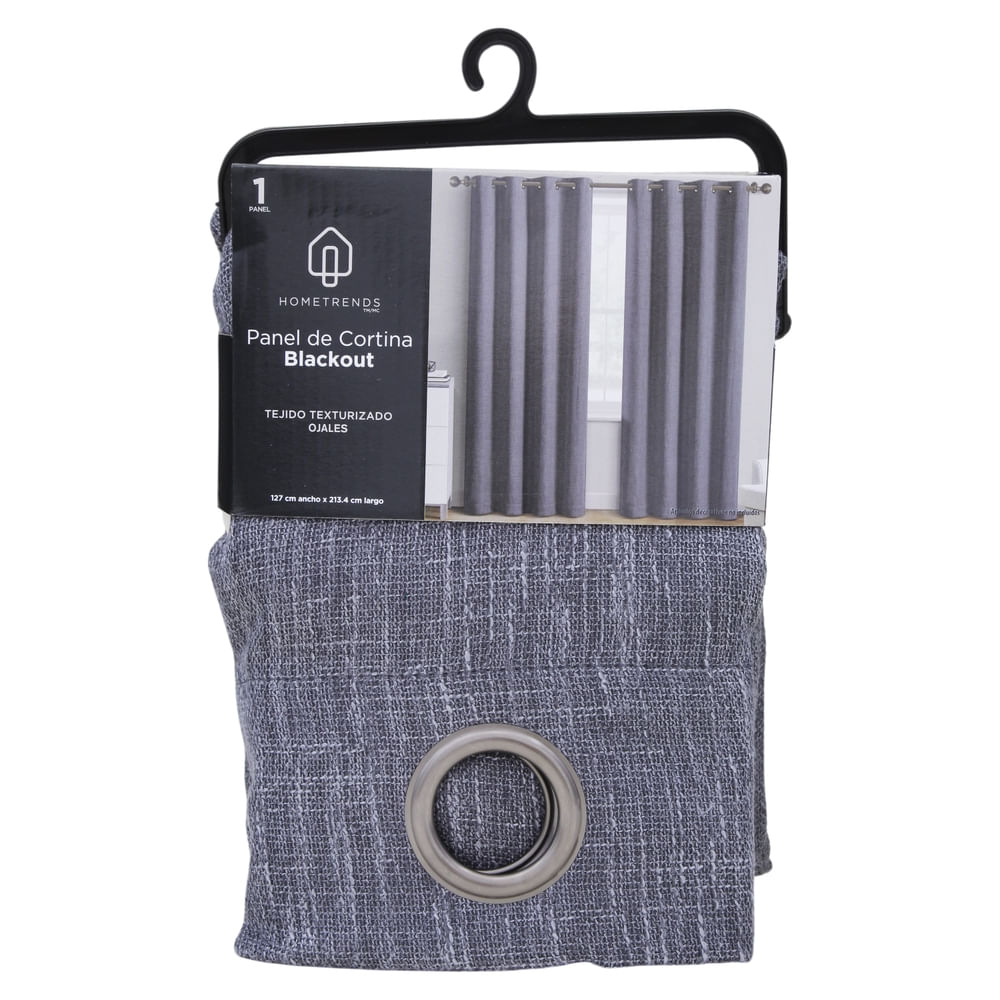 Cortina Home Trends blackout con textura gris