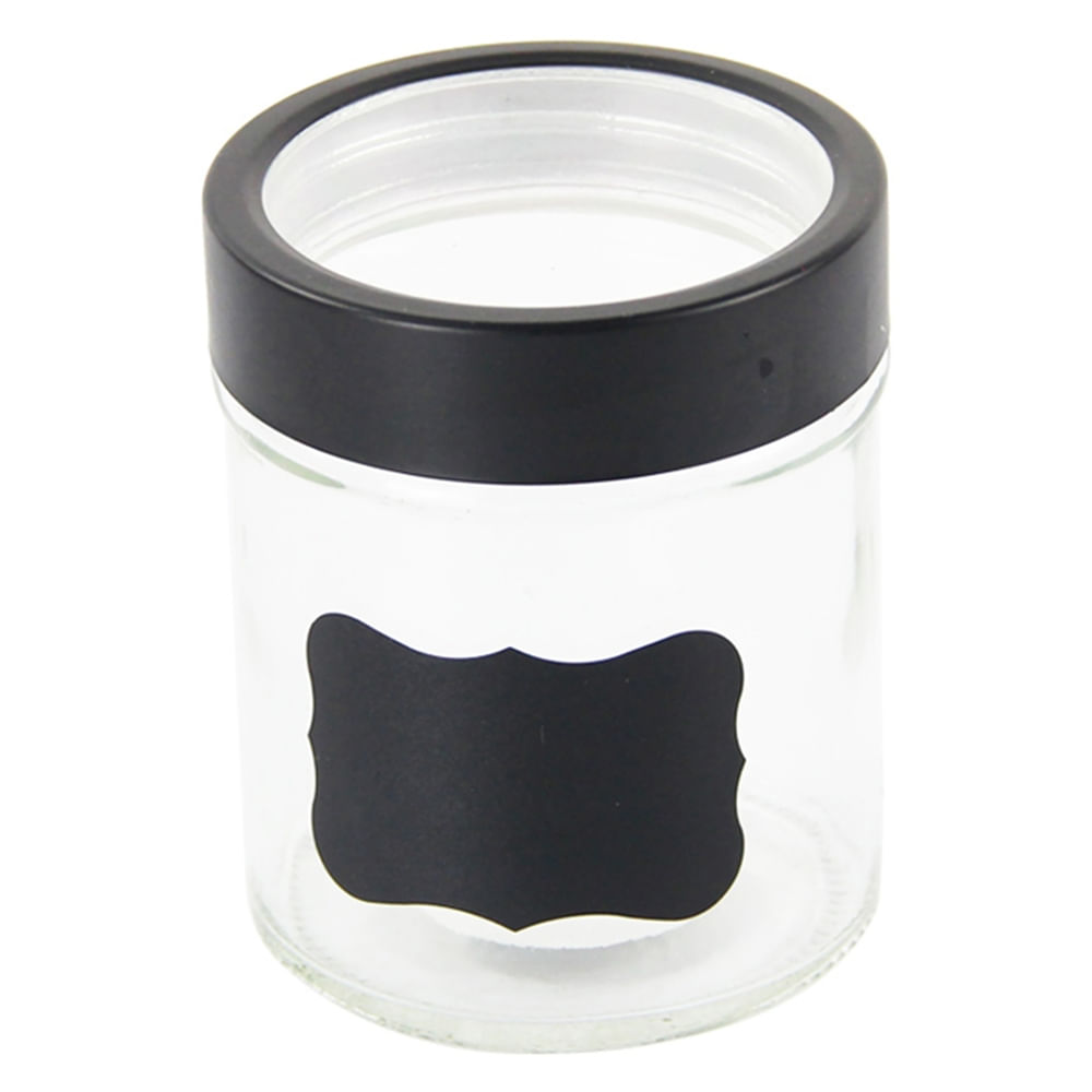 Frasco Zibo con tapa y sticker para usar tiza