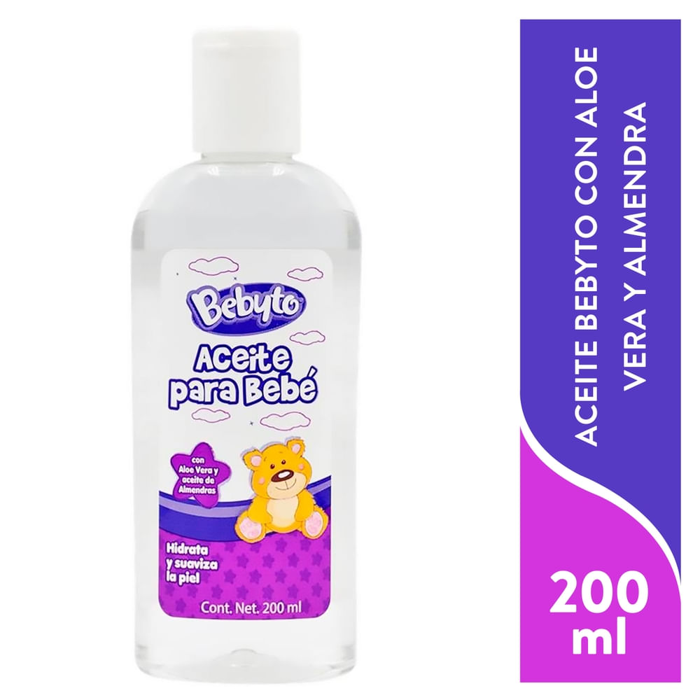 Aceite Bebyto Para Bebé Con Aloe Vera Y Aceite De Almendras - 200 ml