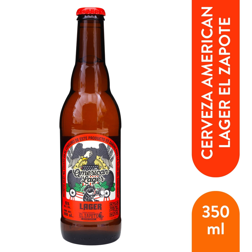 Cerveza El Zapote americana en botella - 350 ml