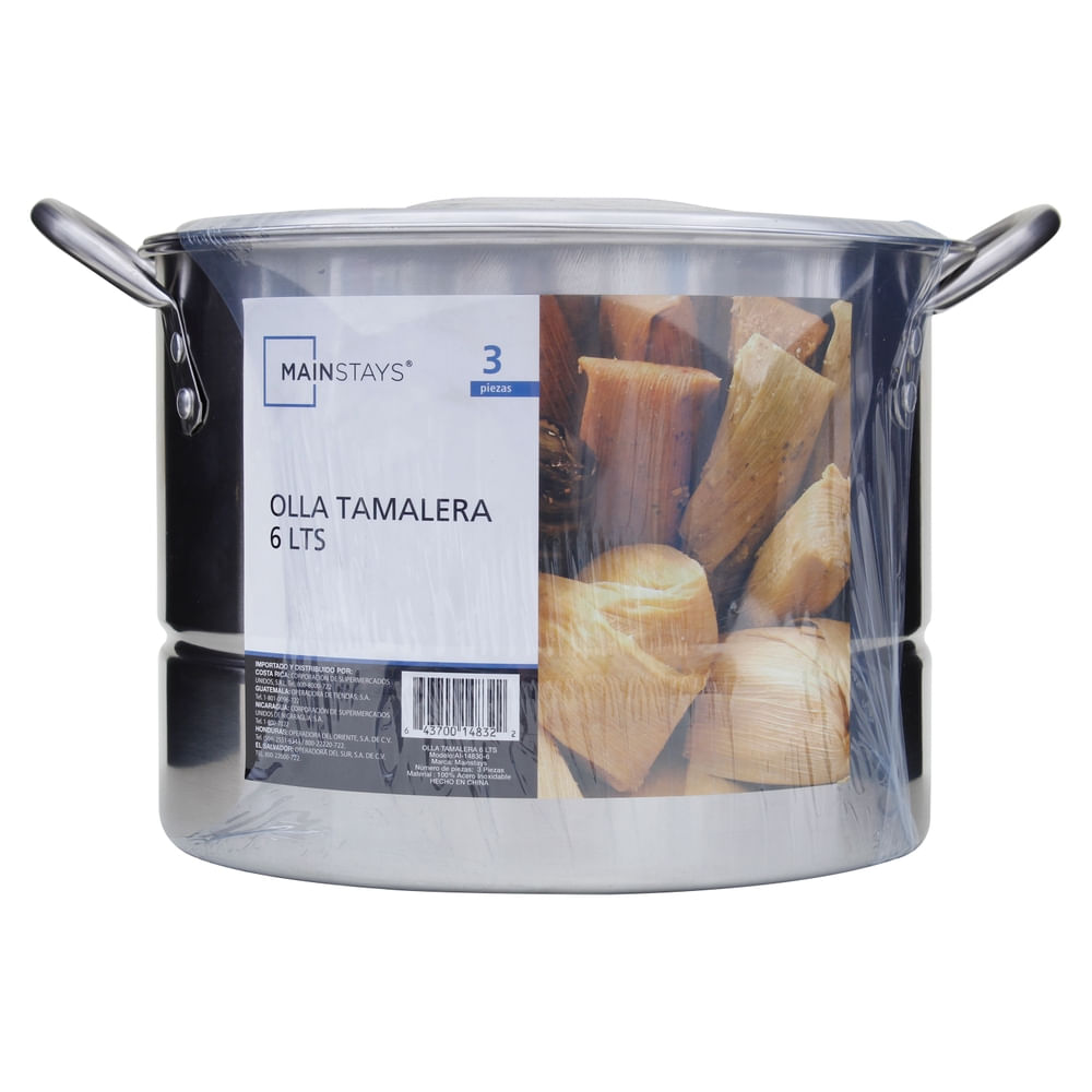 Olla Tamalera Mainstays capacidad 6 L