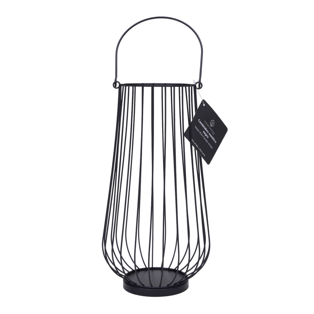 Ht Candelabro Negro 30Cm