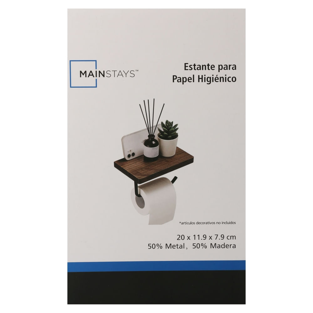 Caddy De Ducha De Bano De Madera Y Metal