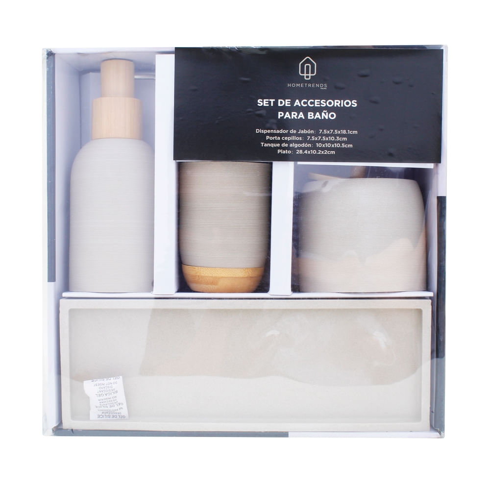 Set De Accesorios De Bano De 4 Uds