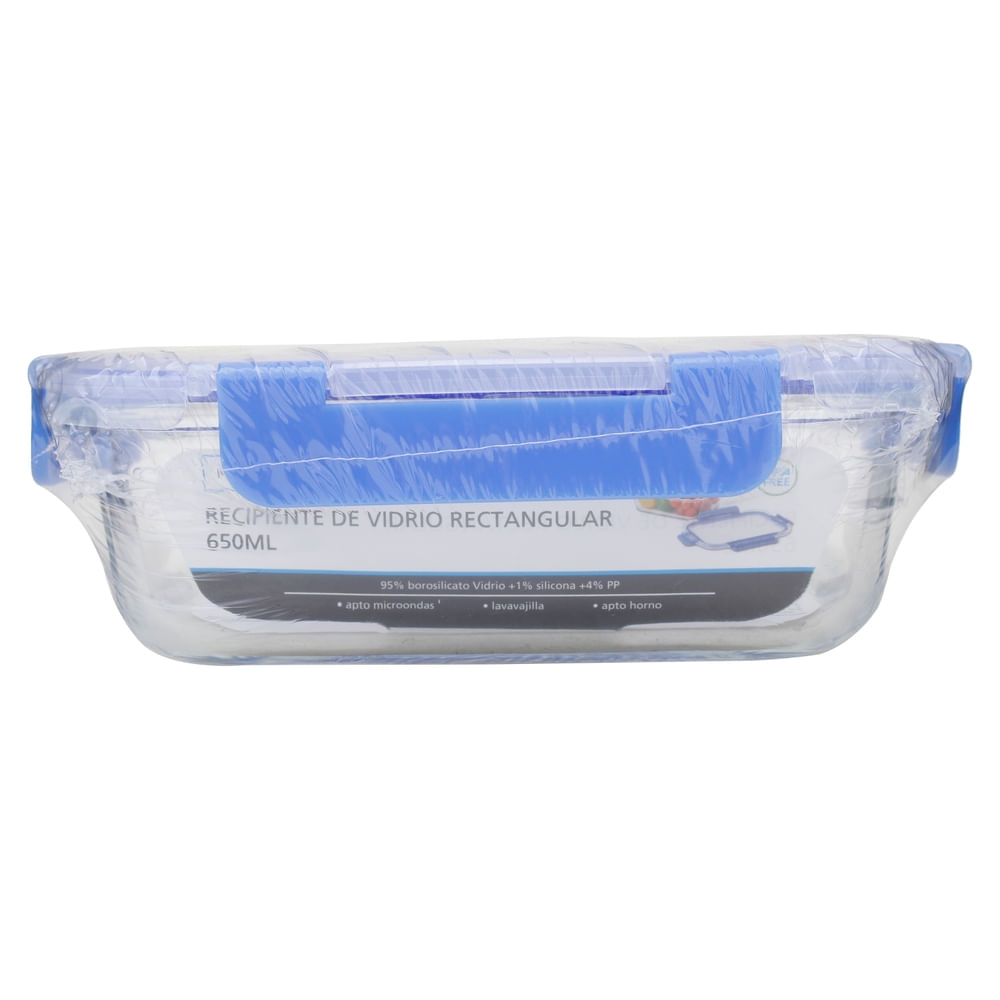 Recipeinte De Vidrio Rectangular 650Ml