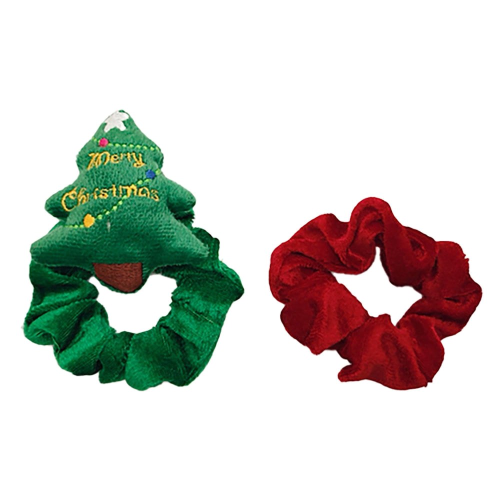Elásticos Holiday Time para cabello navideño - 2 Pzas