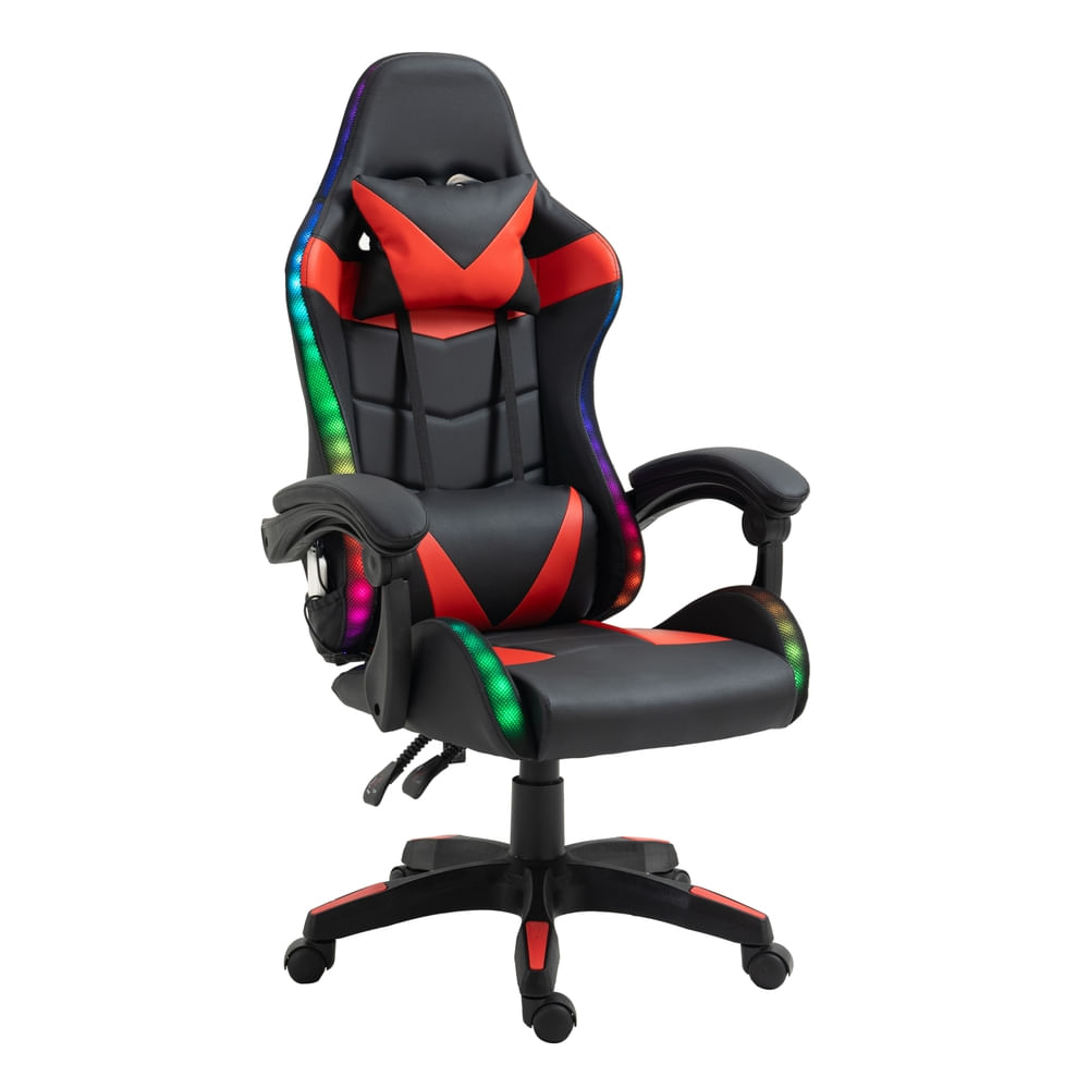 Silla Gaming Home Trends roja con luz Led