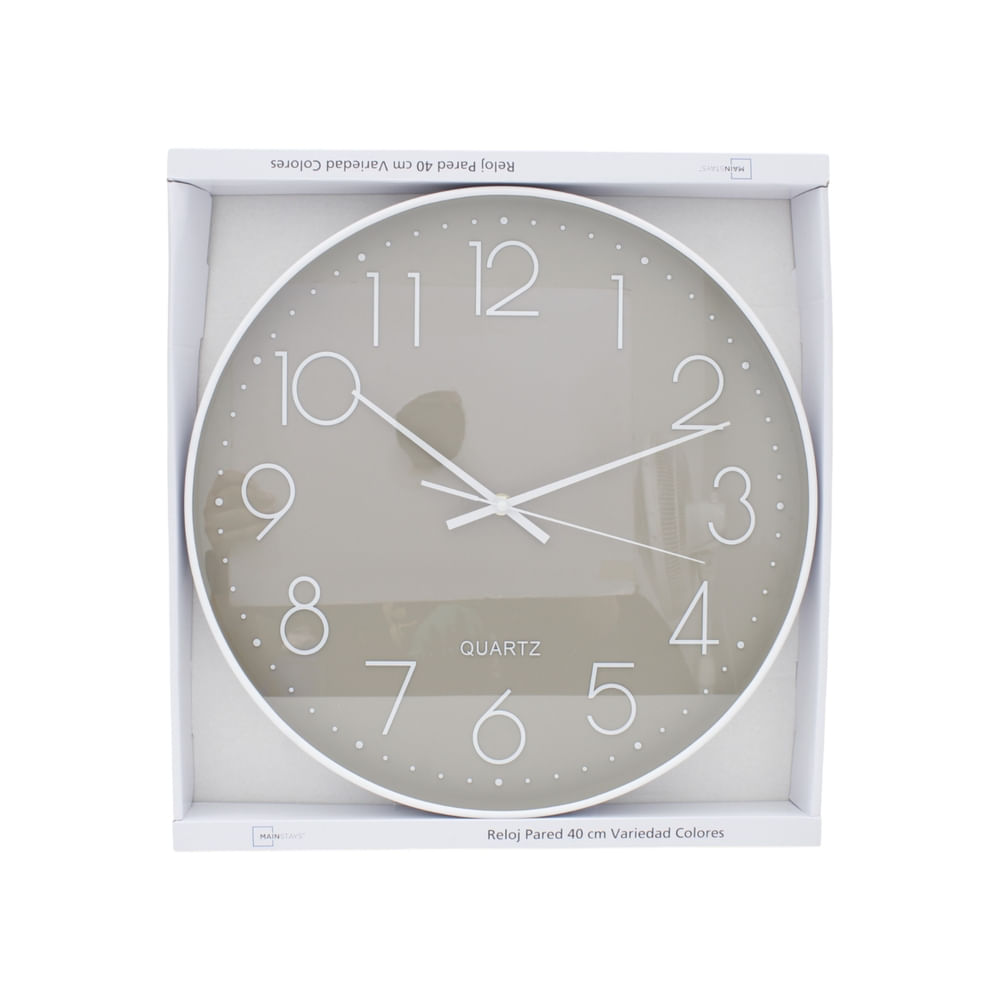 Ms Reloj Pared 40cm Variedad Colores