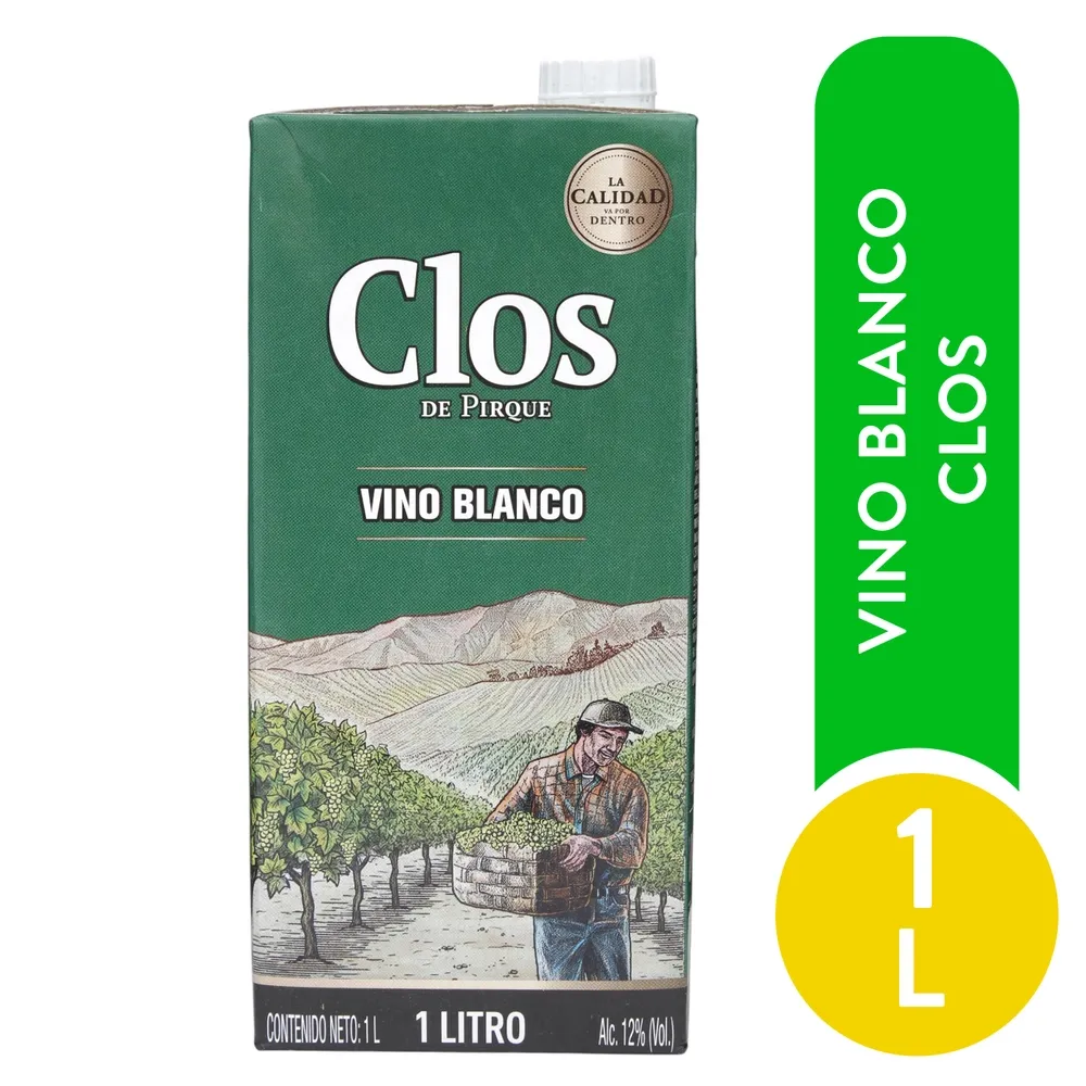 Vino Tetra Clos De Pirque Blanco 1000 ml