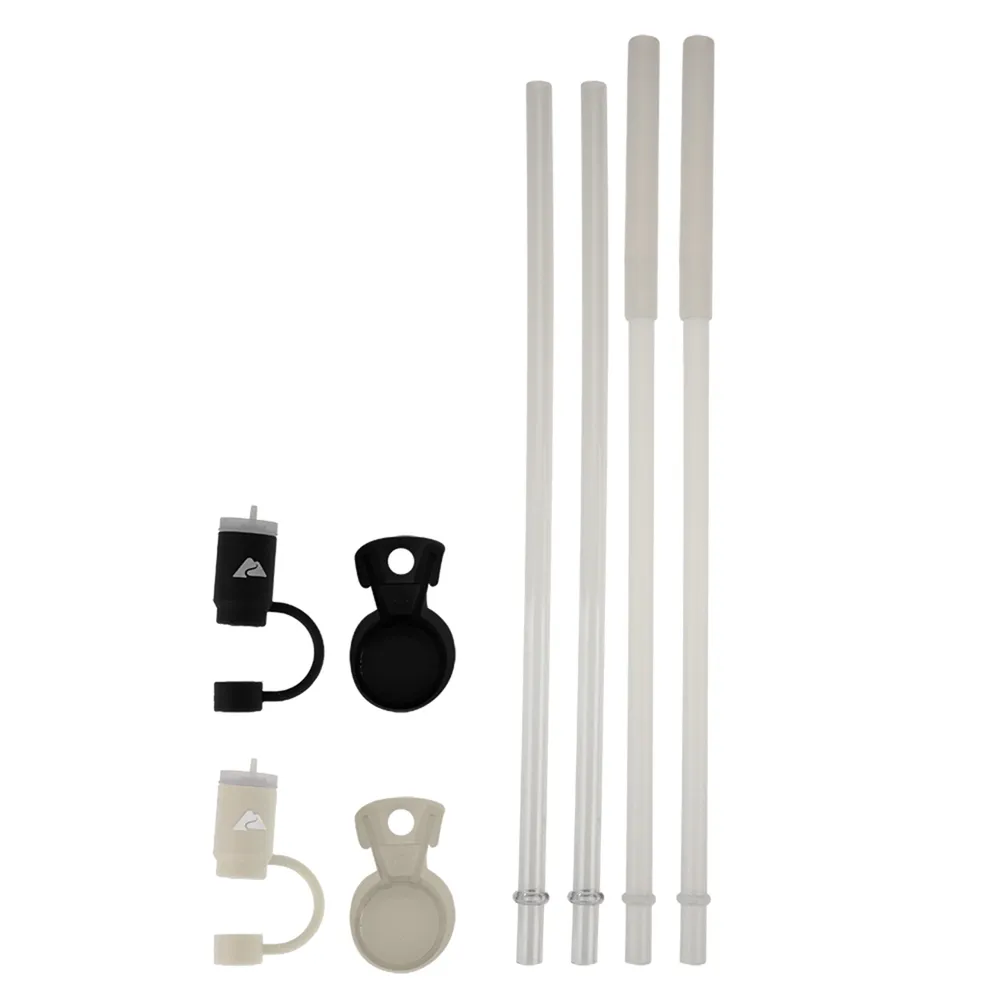 Set accesorios Ozark Trail pajillas de silicone con protectores para vaso de 40 oz - 8 Pzas