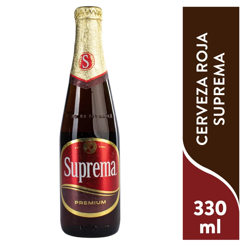 Cerveza Suprema Roja Vidrio 312 ml