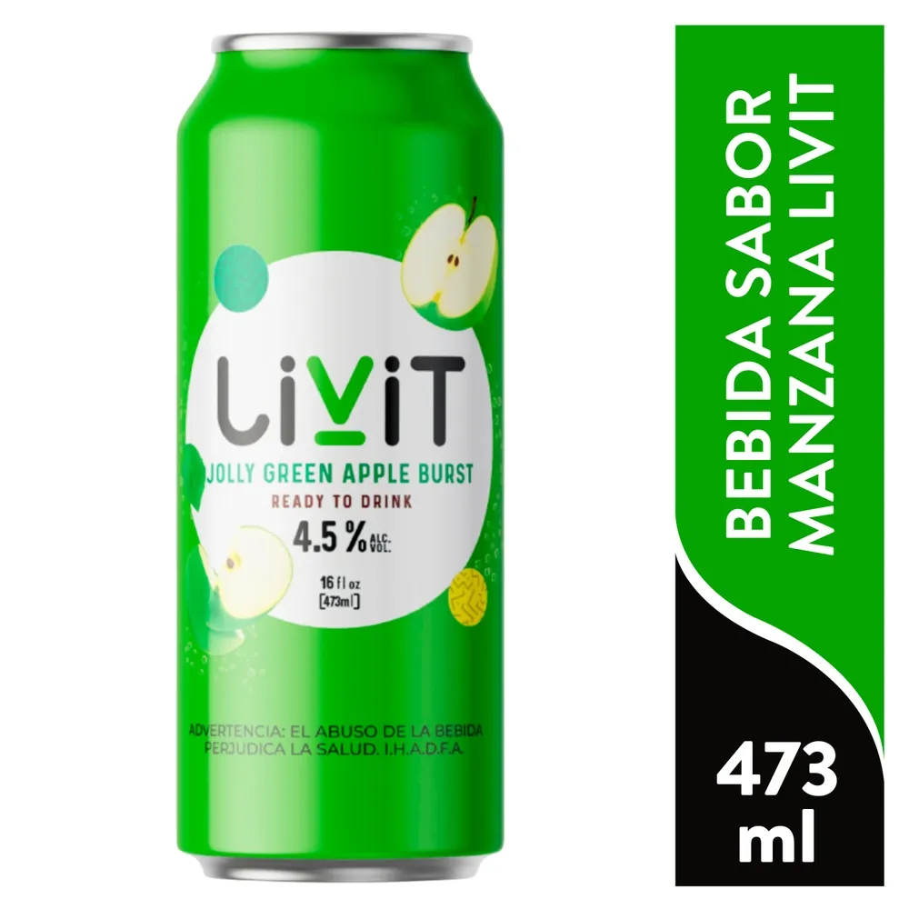 Livit Manzana Lata 473 Ml