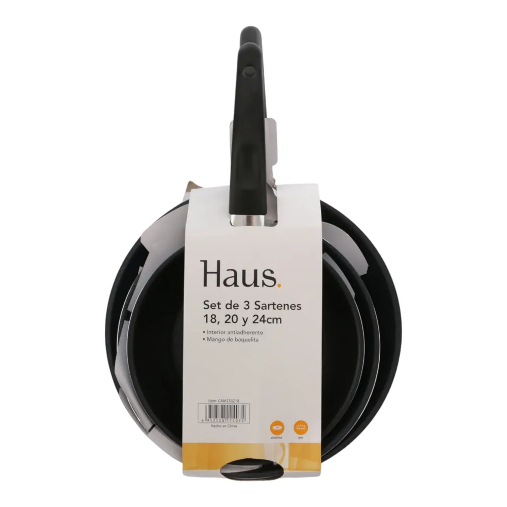 Set 3 Sartenes Antiadherentes Haus