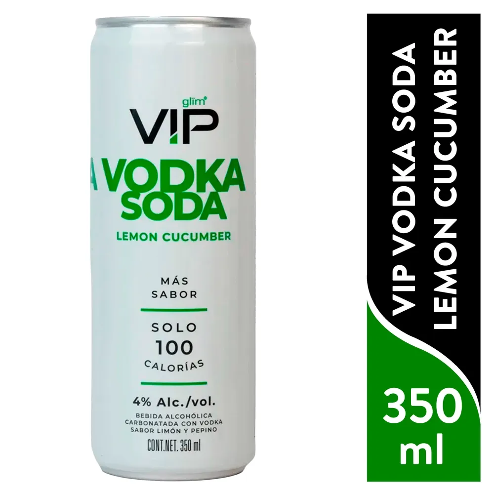 Bebida alcohólica Vip Vodka Soda Lemon Cucumber - 355 ml