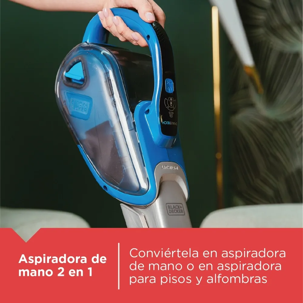 Aspiradora inalámbrica Black & Decker HFEJ415JWMF22B3 para pisos y alfombras
