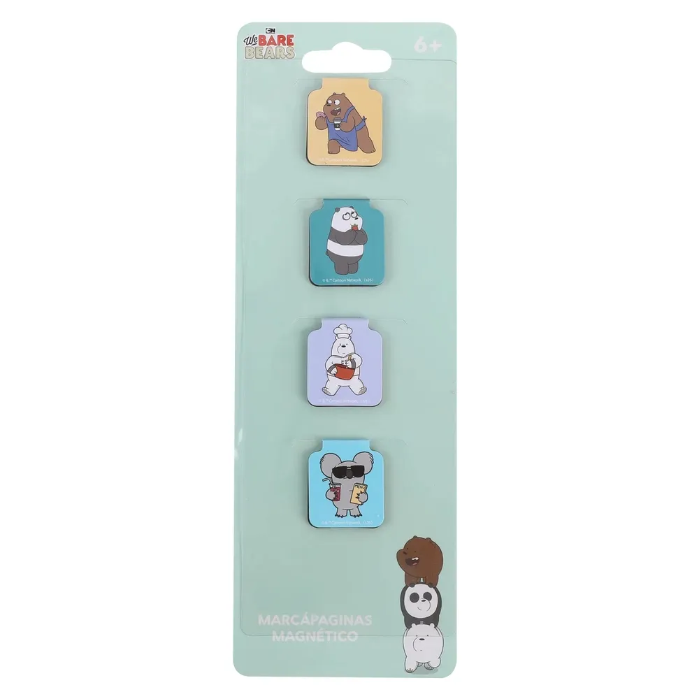Bare Bears 4 Marcadore De Libros Magneti