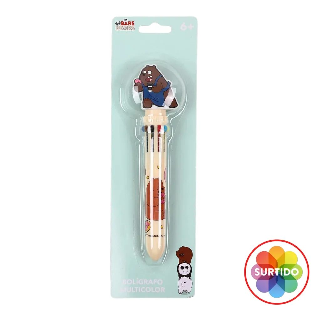 Bare Bears Boligrafo 3d Retractil 10 Col