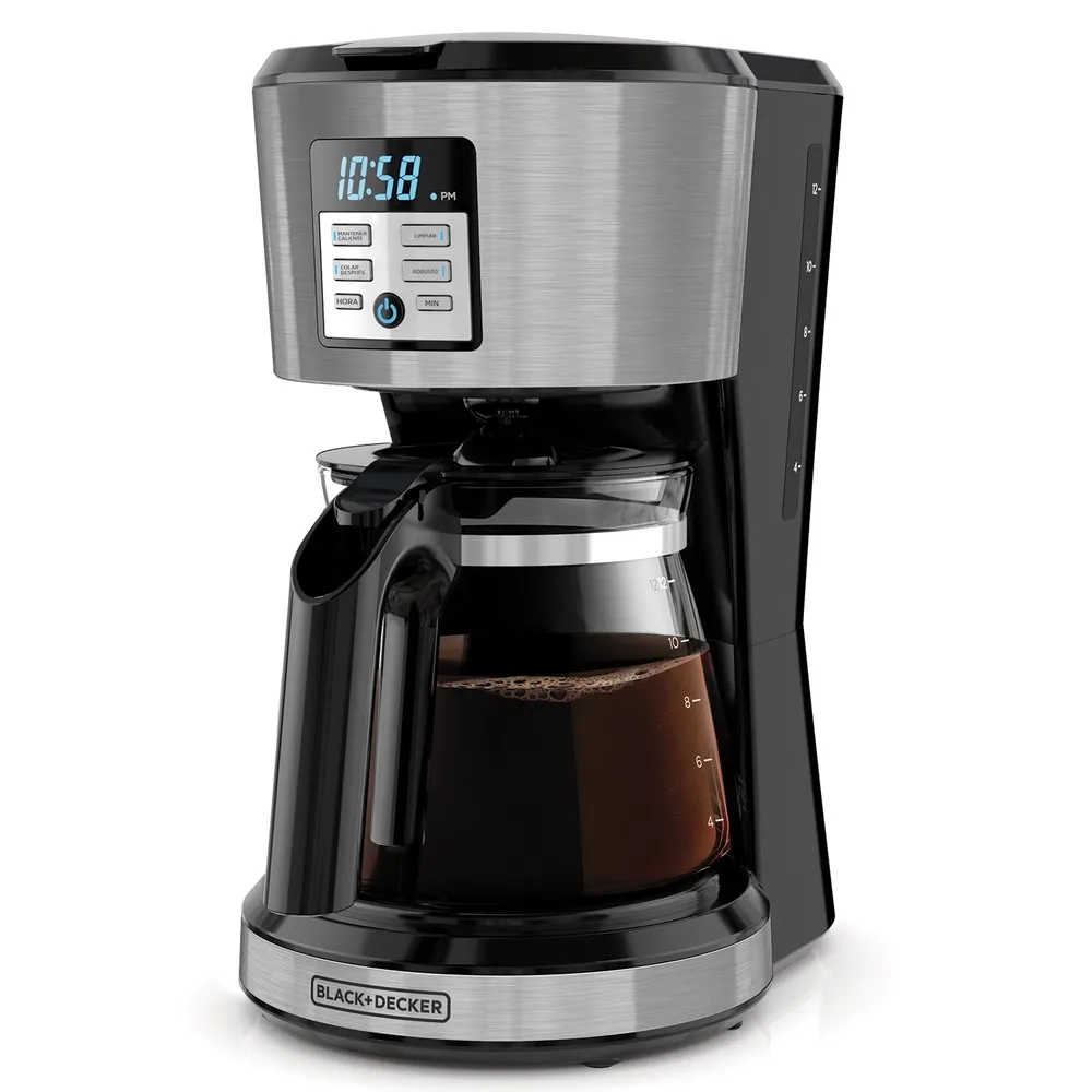 Cafetera Black+Decker Programable con Filtro Permanente 12 Tazas