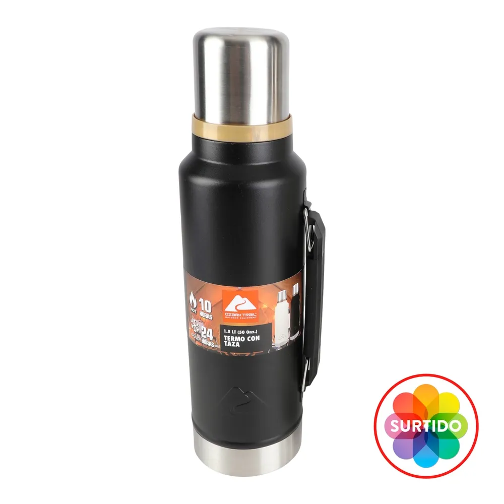 Termo Ozark Trail con taza con capacidad de 1.5 L color surtido