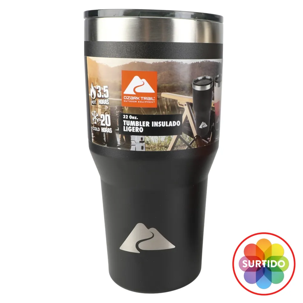 Vaso Ozark Trail insulado ligero acero inoxidable colores surtidos con capacidad de 32 oz
