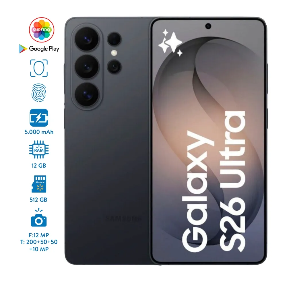 Celular Samsung Galaxy S26 Ultra 12GB RAM y 512GB Almacenamiento, Colores Surtidos