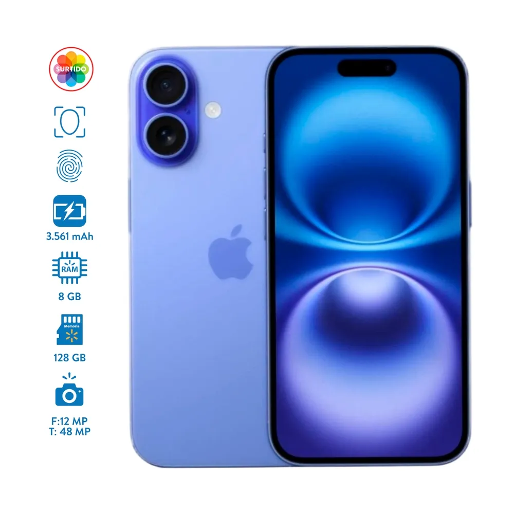 Celular Apple Iphone 16 128GB Almacenamiento