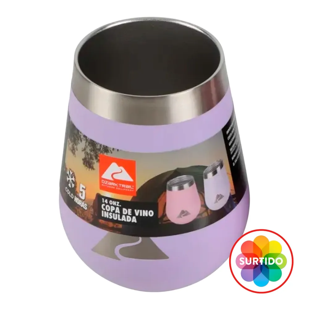 Copa de vino insulada Ozark Trail surtido con capacidad de 14 oz