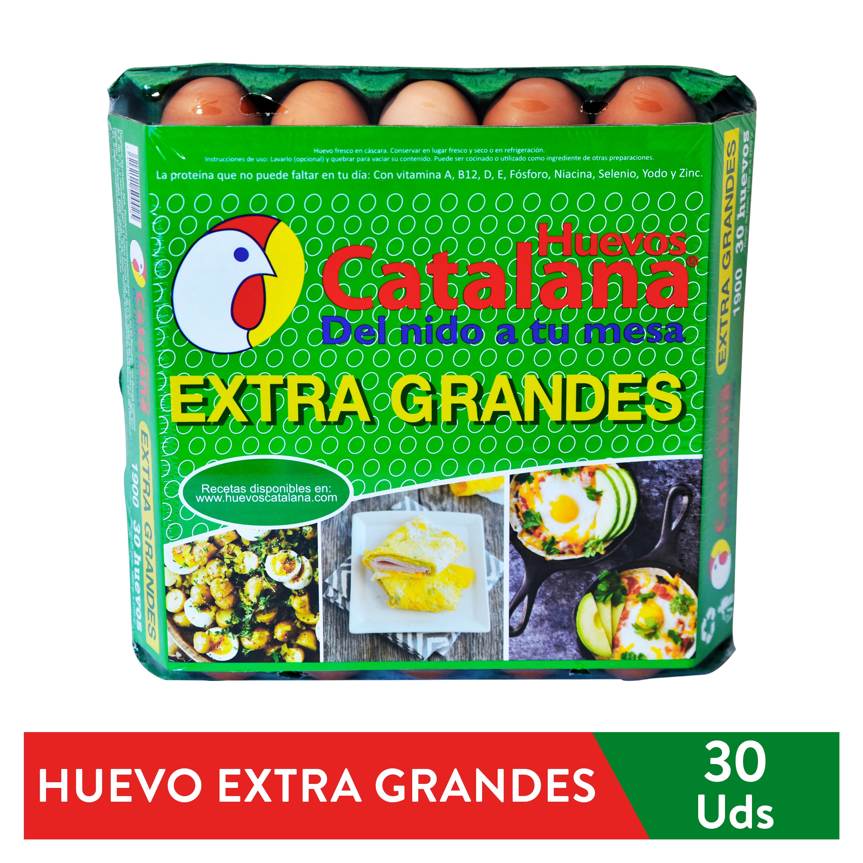 Huevo Catalana Marron Xtragrande - 30 Unidades