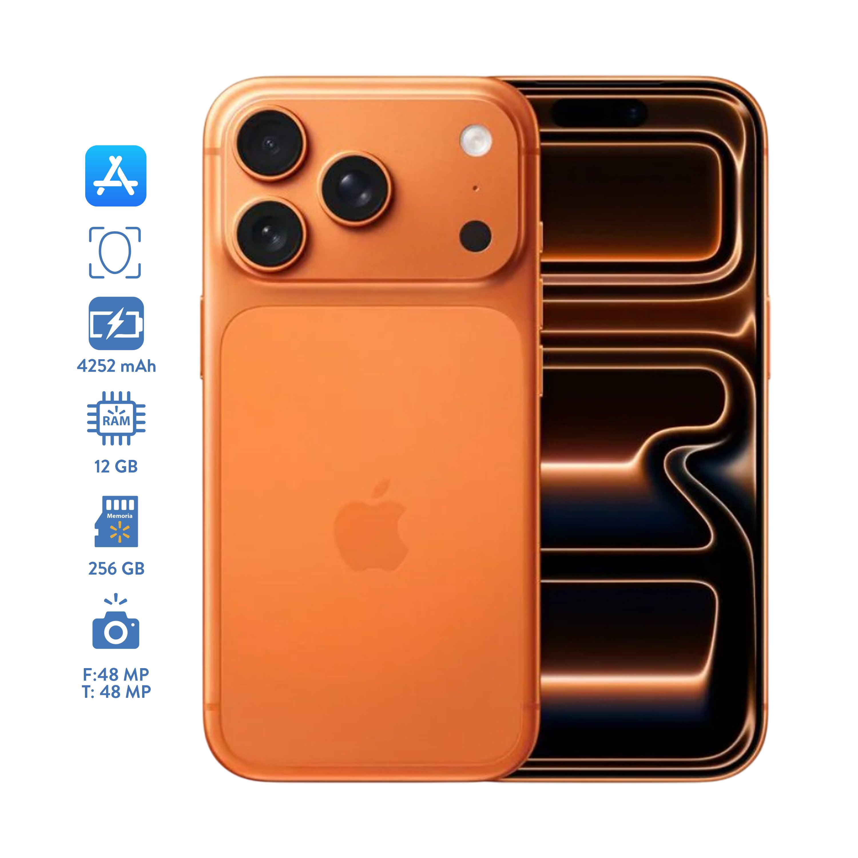 Celular Iphone Apple 17 Pro 12GB 256GB de Almacenamiento