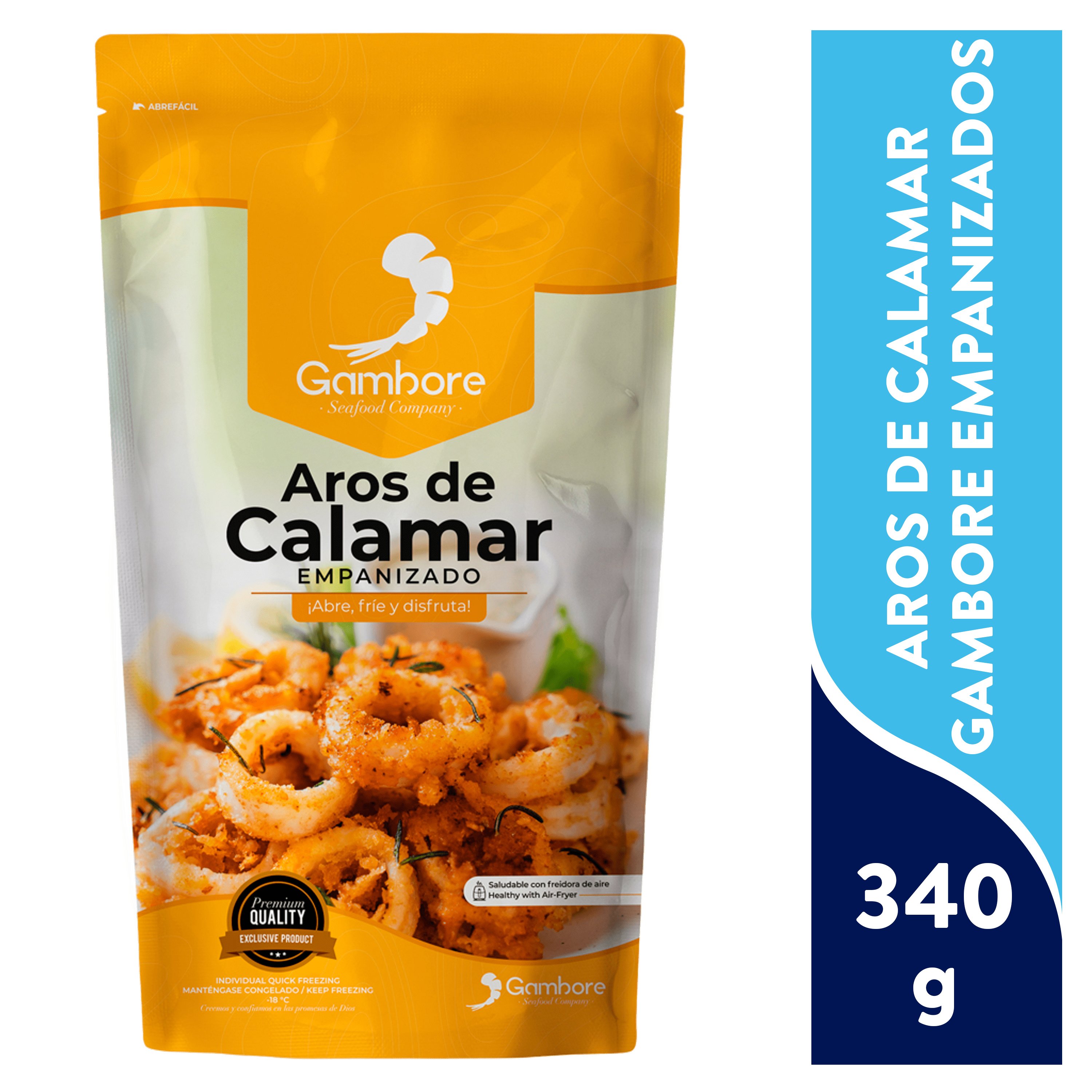 Aros De Calamar Gambore Empanizados Congelado - 340 g