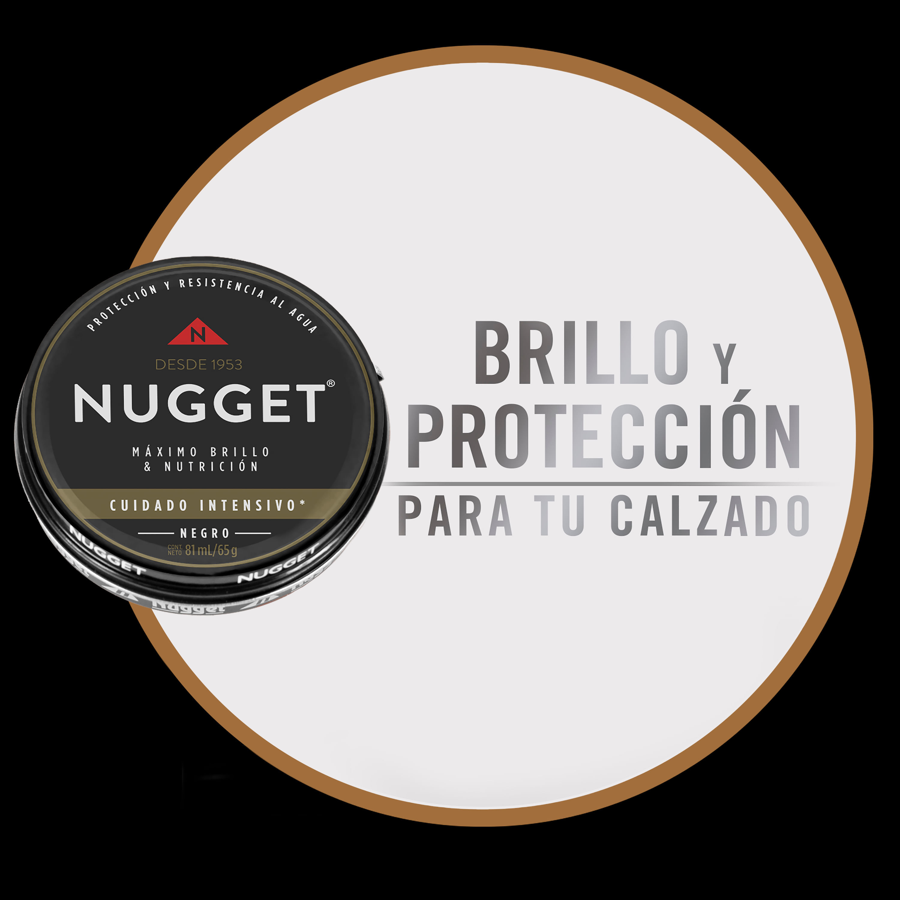Betún Nugget en pasta color negro - 65 g